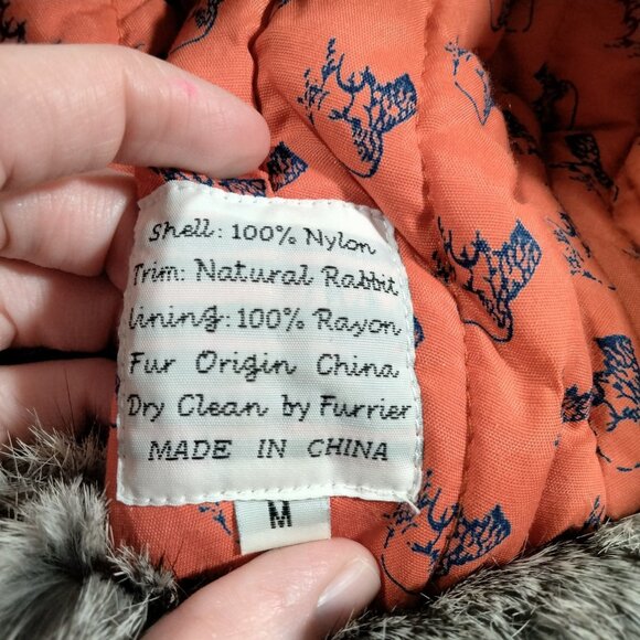 Mad Bomber Aviator Rabbit Fur Trapper Hat Black Super Warm Unisex Sz M Indie - Picture 7 of 7